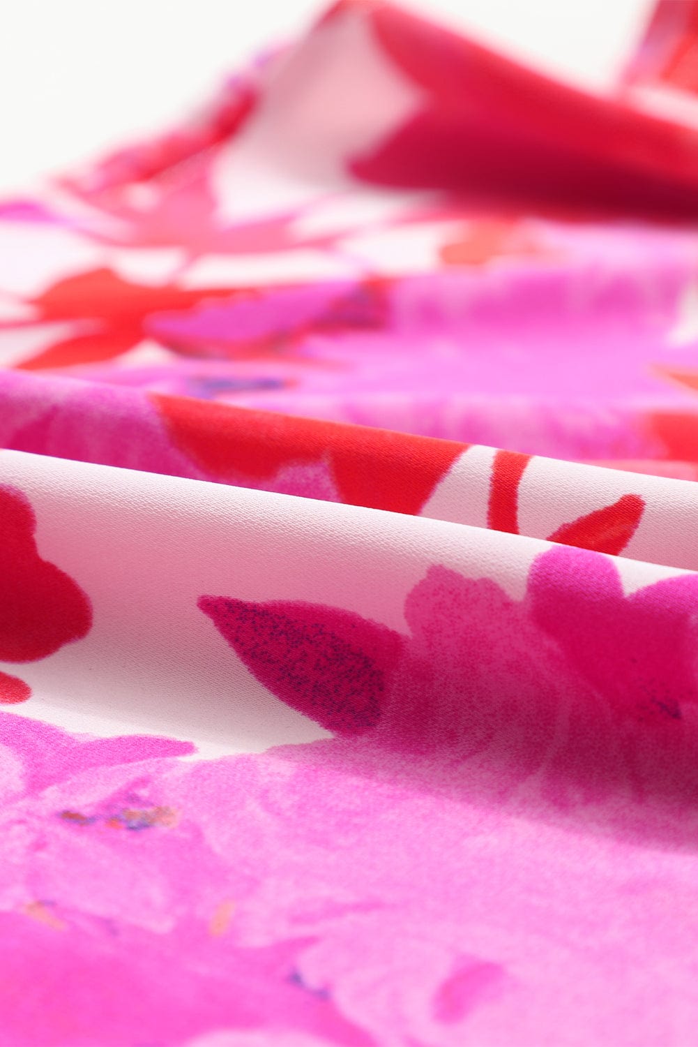 Floral Rose Smocked Waist Puff Sleeve Mini Dress