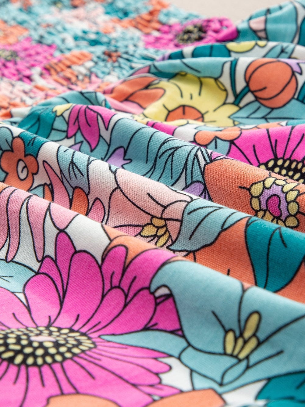 Floral Smocked Multicolor Sleeveless Top