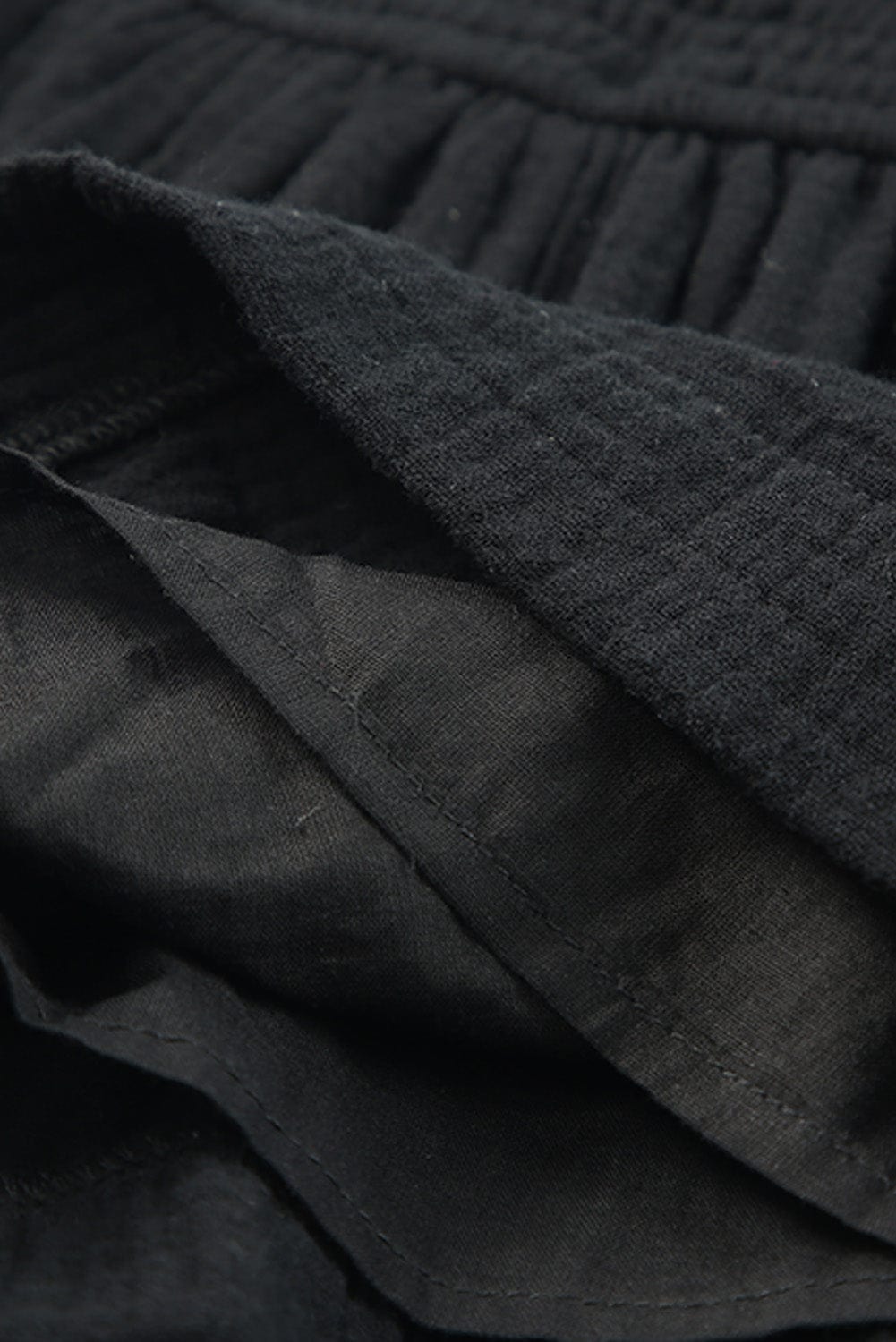 Flowy Black High Waist Ruffle Shorts