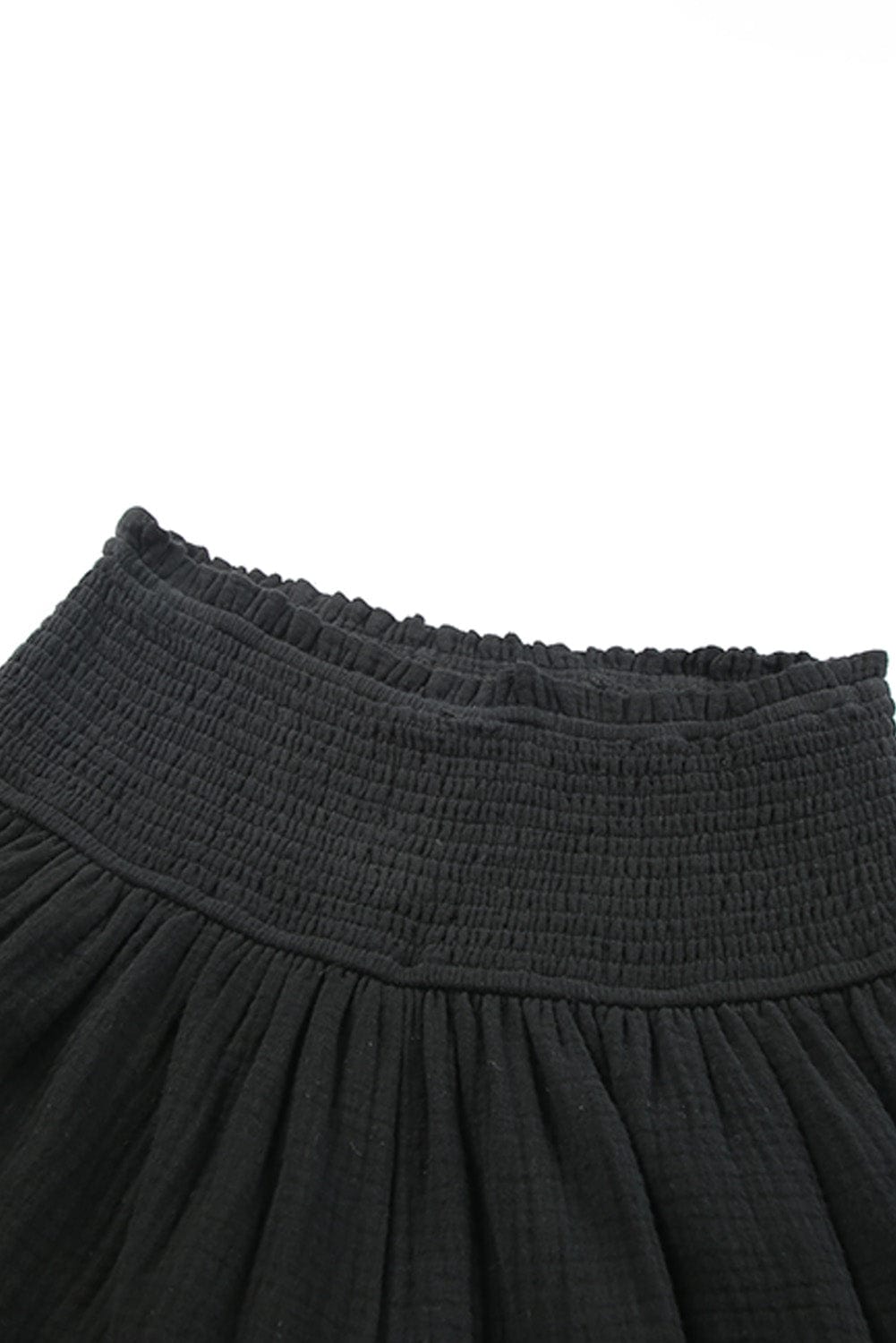 Flowy Black High Waist Ruffle Shorts
