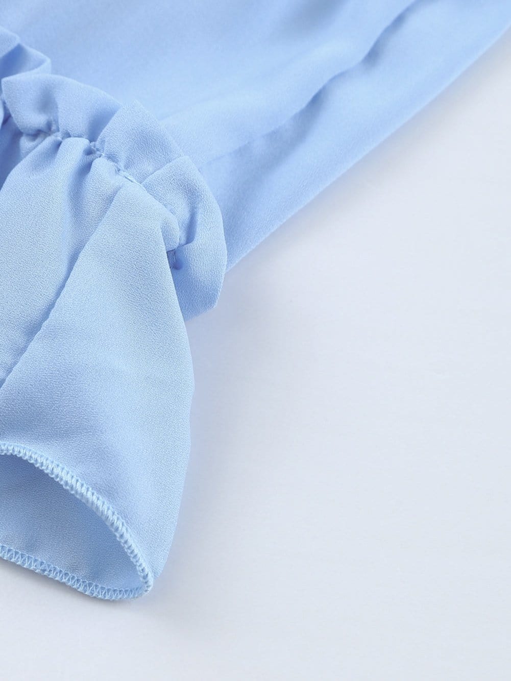 Flowy V Neck Chiffon Tiered Mini Dress