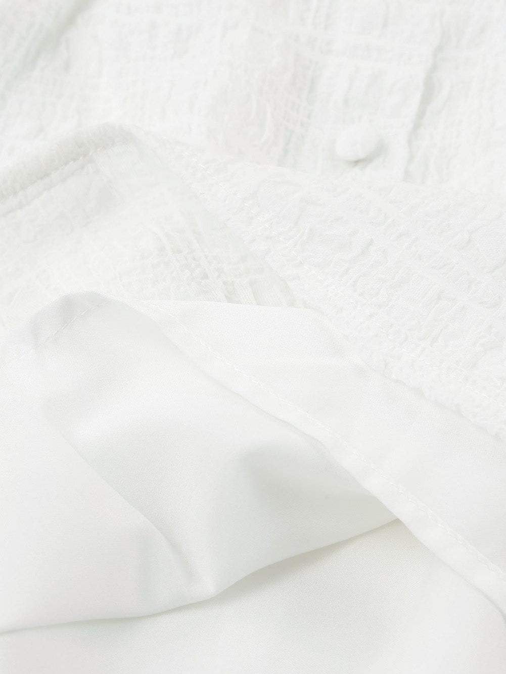 Flowy White Ruffle Sleeve Textured Tank Top