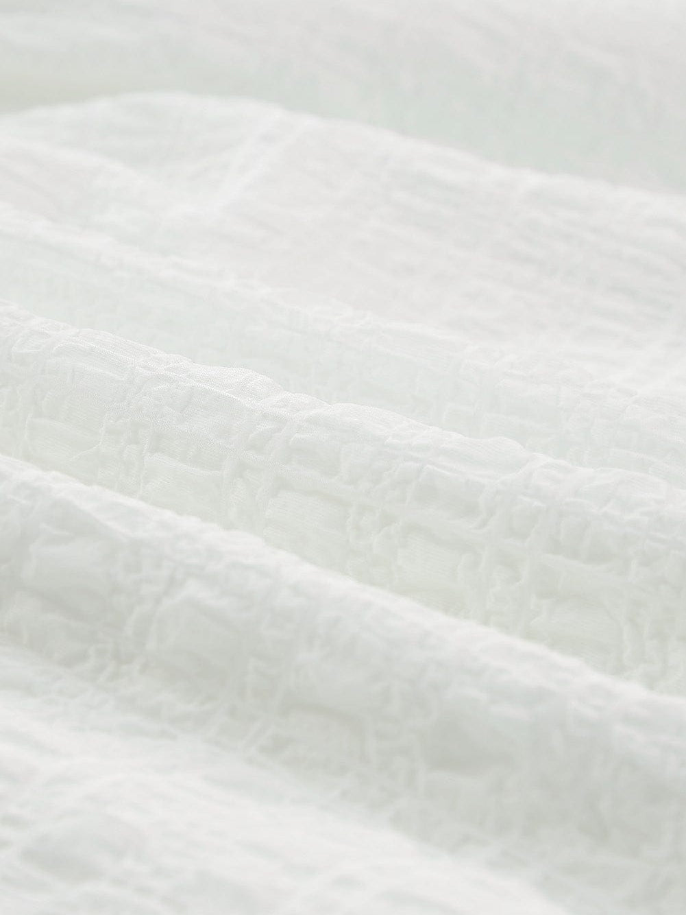 Flowy White Ruffle Sleeve Textured Tank Top