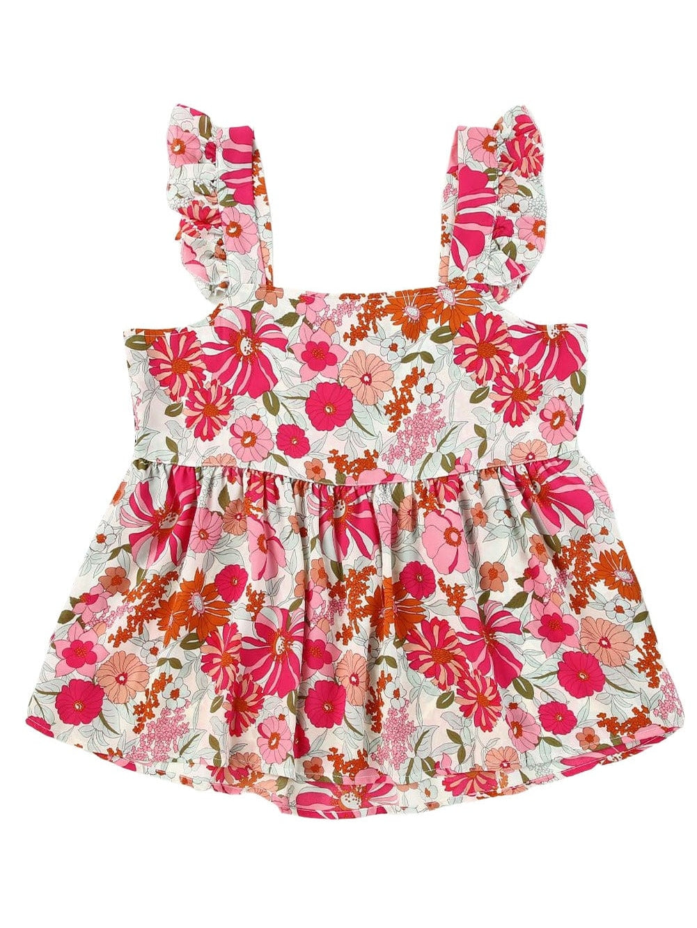 Fluttering Blossom Multicolor Summer Tank Top