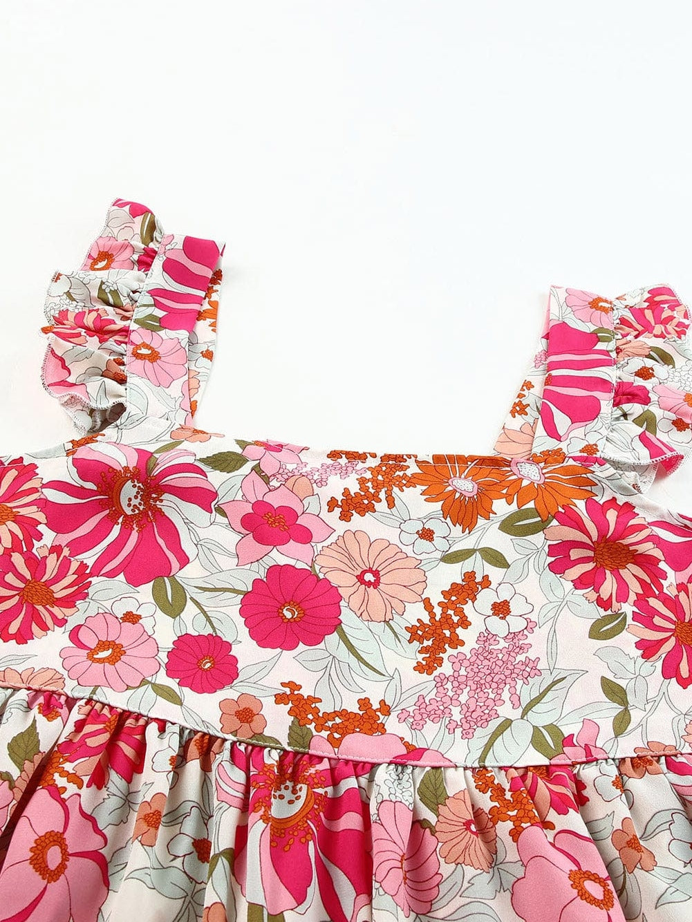 Fluttering Blossom Multicolor Summer Tank Top