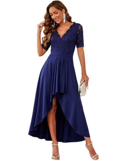 Flying Sleeves V-neck Open Back Solid Long Flowy Dress