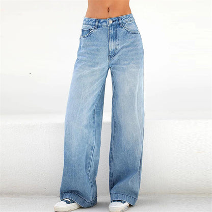 Women's Jeans Cotton Jeans Blue Dark Blue Retro Party Daily Spring &  Fall