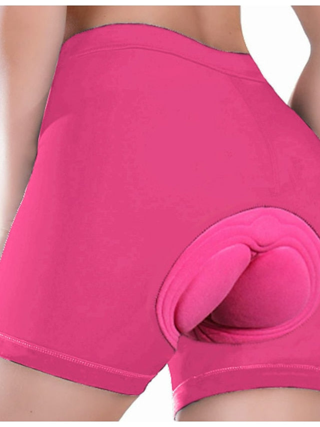 Arsuxeo Women's Cycling Under Shorts Cycling Padded Shorts Bike Underwear Shorts Padded Shorts Chamois Bottoms Sports Spandex Purple Fuchsia Blue Mountain Bike MTB Road Bike Cycling Clothing - LuckyFash™