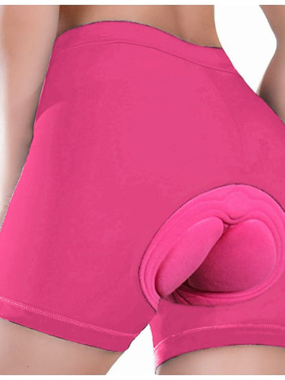 Arsuxeo Women's Cycling Under Shorts Cycling Padded Shorts Bike Underwear Shorts Padded Shorts Chamois Bottoms Sports Spandex Purple Fuchsia Blue Mountain Bike MTB Road Bike Cycling Clothing - LuckyFash™