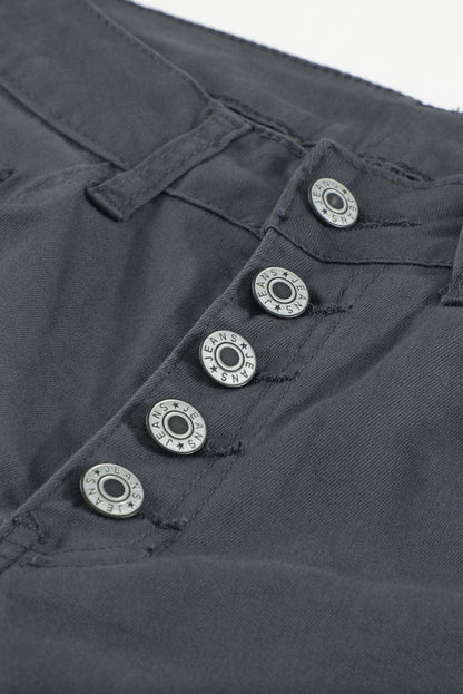 Frayed Anklet High Rise Skinny Denim Jeans