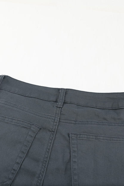 Frayed Anklet High Rise Skinny Denim Jeans