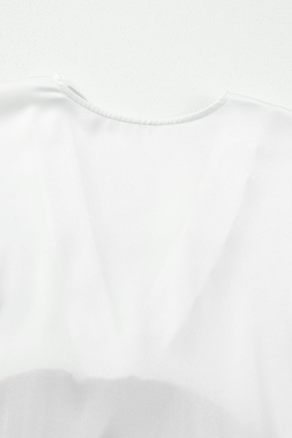 French Beige Tiered Mini Dress with Color Block Details