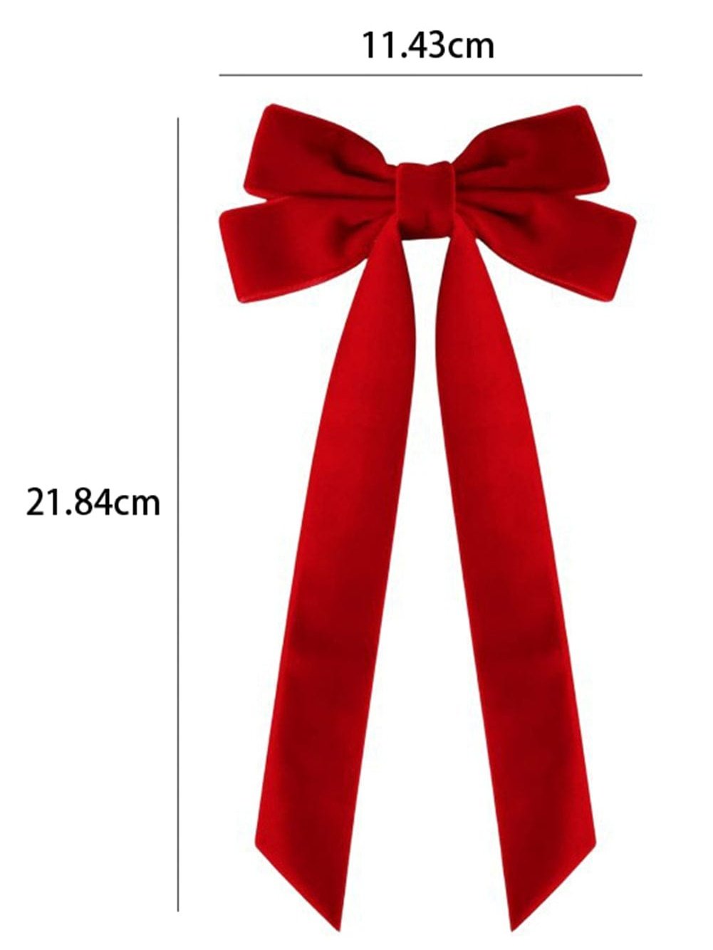 Frenchy Red Velvet Bow Hair Clip - Elegant Valentine's Day Accessory