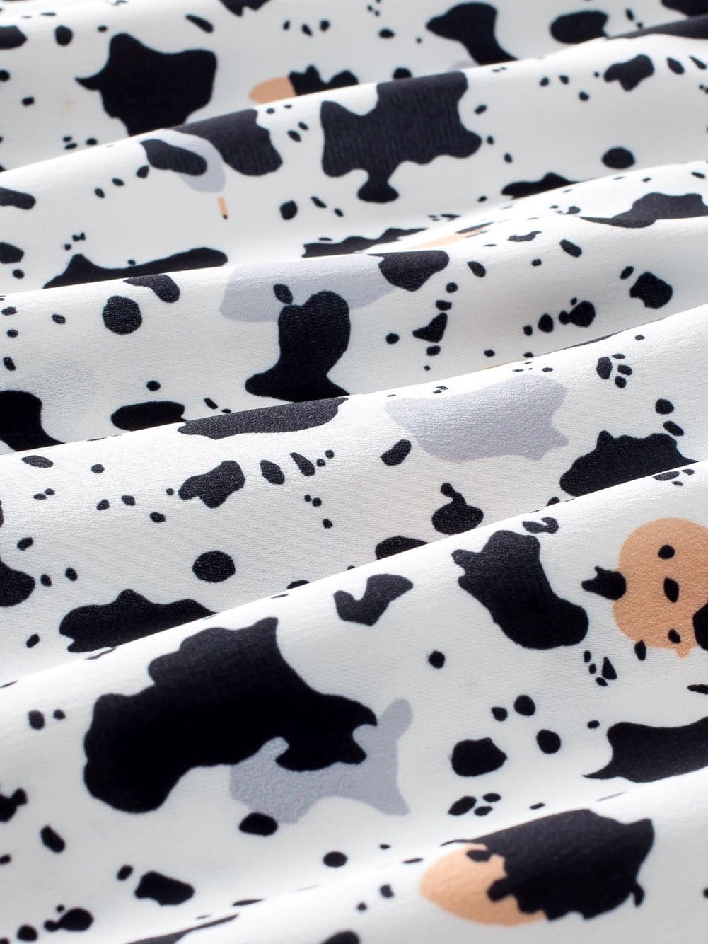 Frilly White Leopard Print Blouse with Ruffle Sleeves