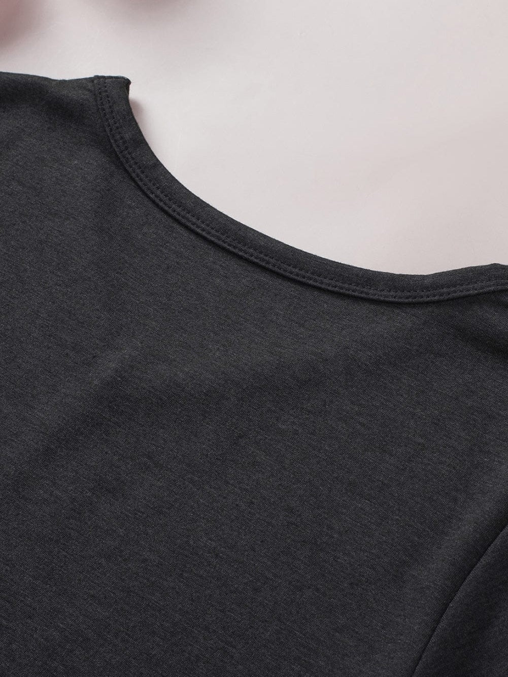 Fringe Tassel Green V Neck Tee