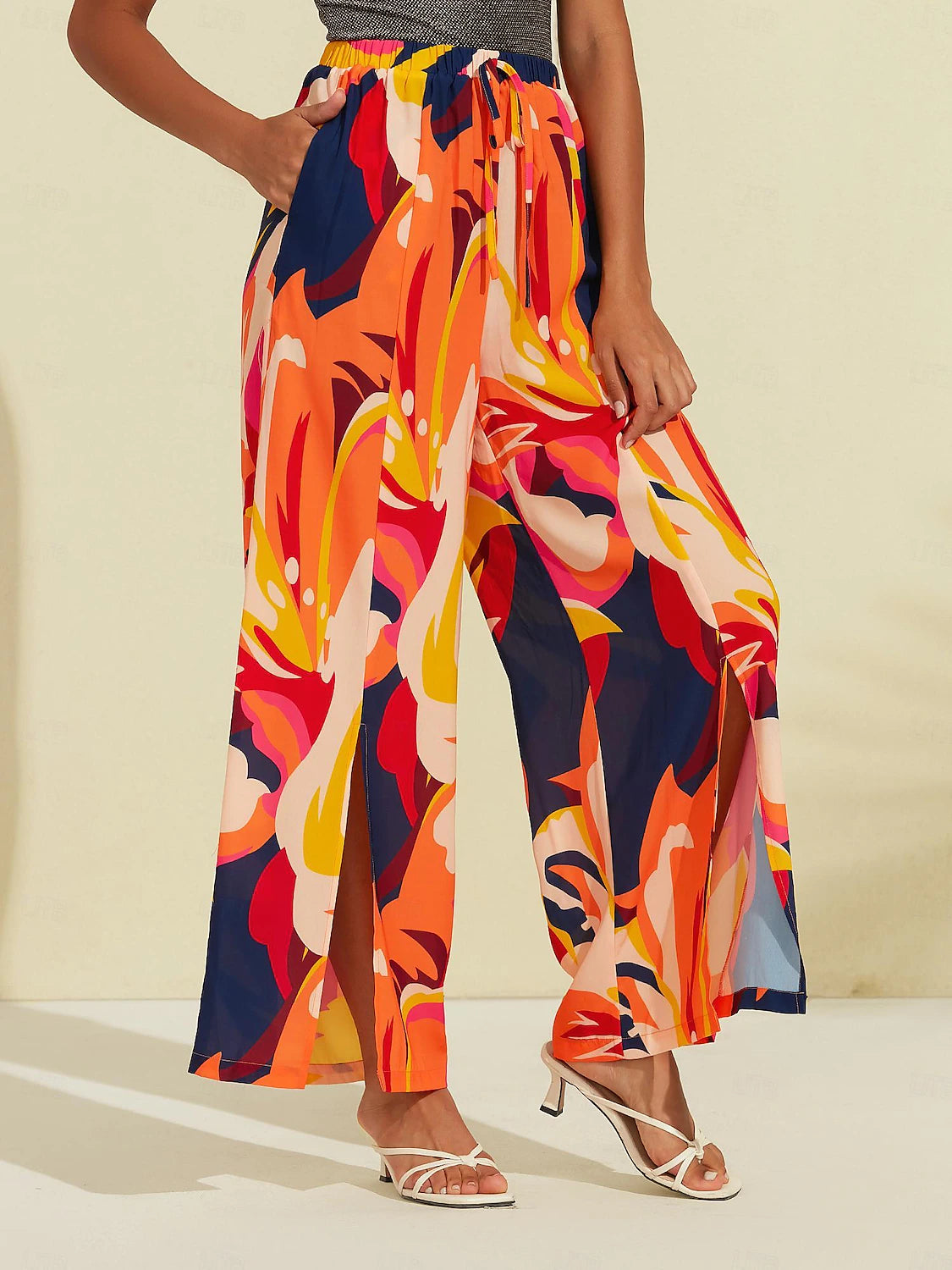 Chiffon Wide Leg Beach Pants