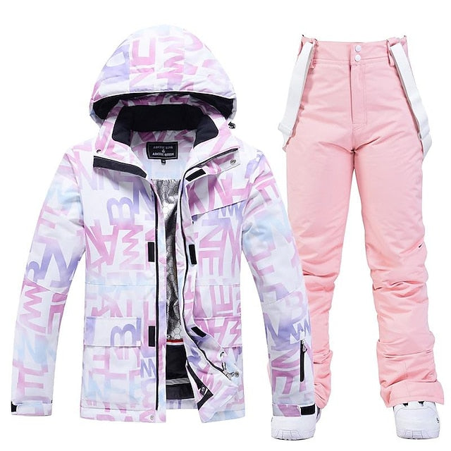 ski suit suit ladies winter outdoor windproof and splashproof warm thickened single-board double-board ski pants new