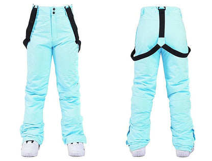 ski suit suit ladies winter outdoor windproof and splashproof warm thickened single-board double-board ski pants new