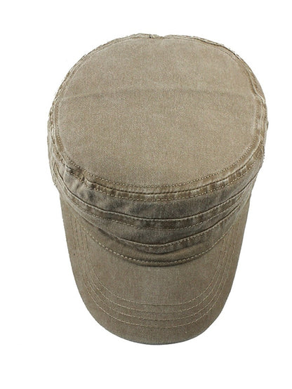 Four Seasons Casual Washed Cotton Flat Top Hat Unique Design Vintage Adjustable Fisher Caps Men Women Cap - LuckyFash™