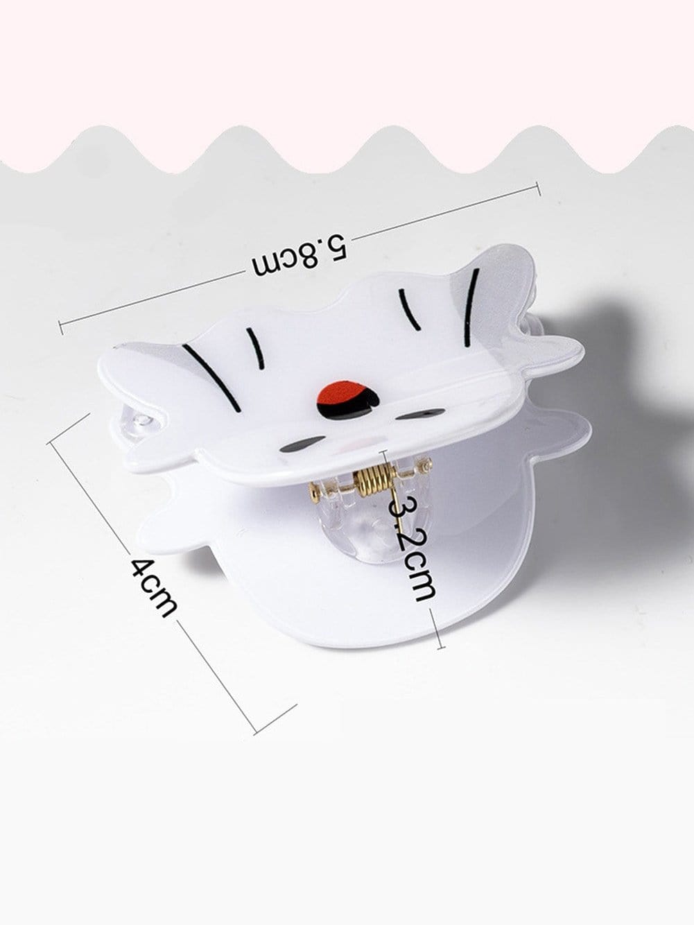 Ghostly White Halloween Claw Hair Clip