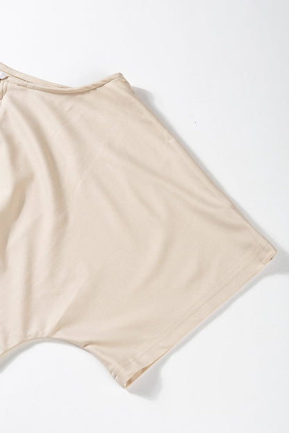 Glamorous Apricot Wide Leg Jumpsuit with Belt