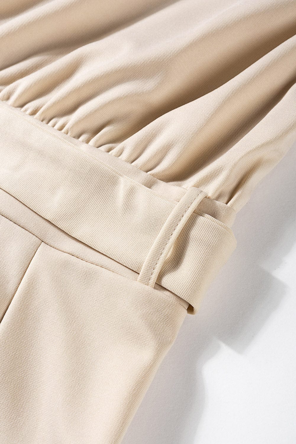 Glamorous Apricot Wide Leg Jumpsuit with Belt