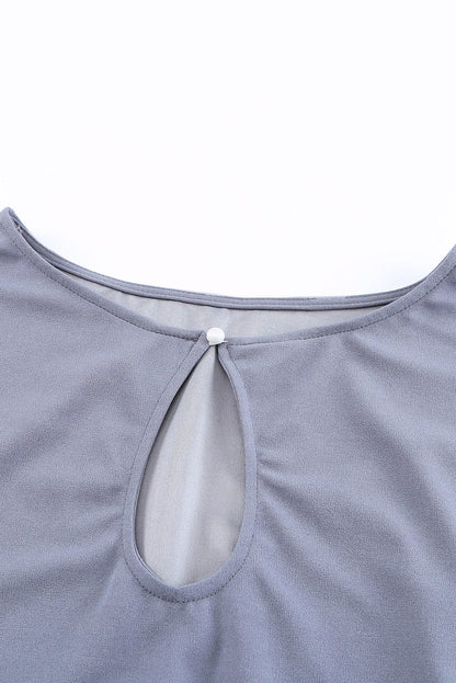 Glamorous Gray Belted Wide Leg Jumpsuit