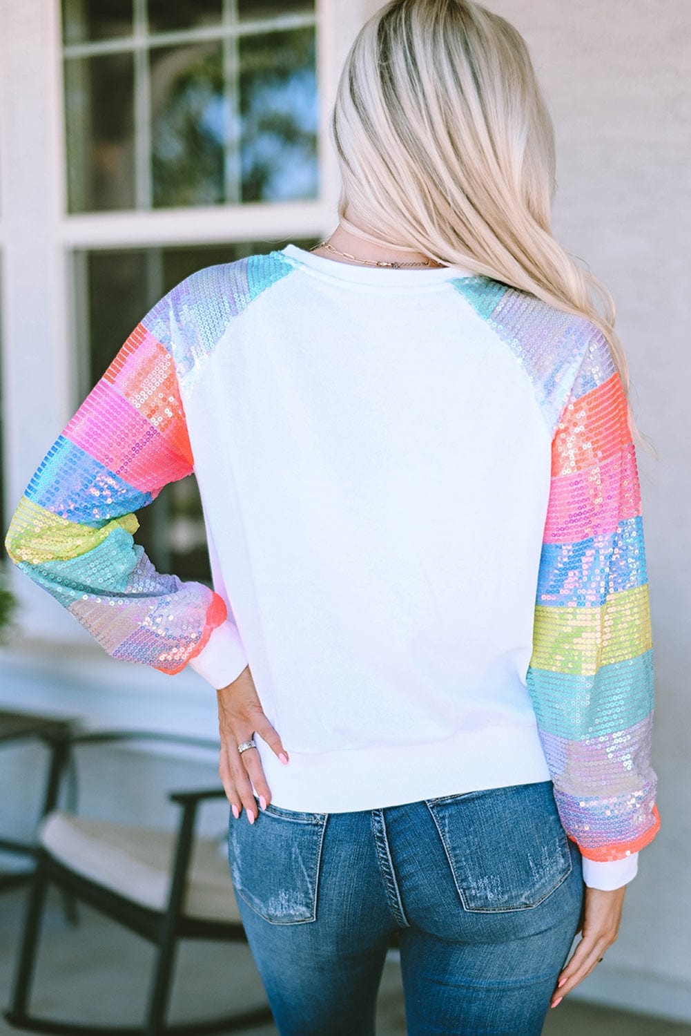 Glitter Nutcracker Sequin Patchwork Graphic Sweatshirt