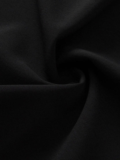 Glittering Black Sequin Flutter Sleeve V-Neck Top