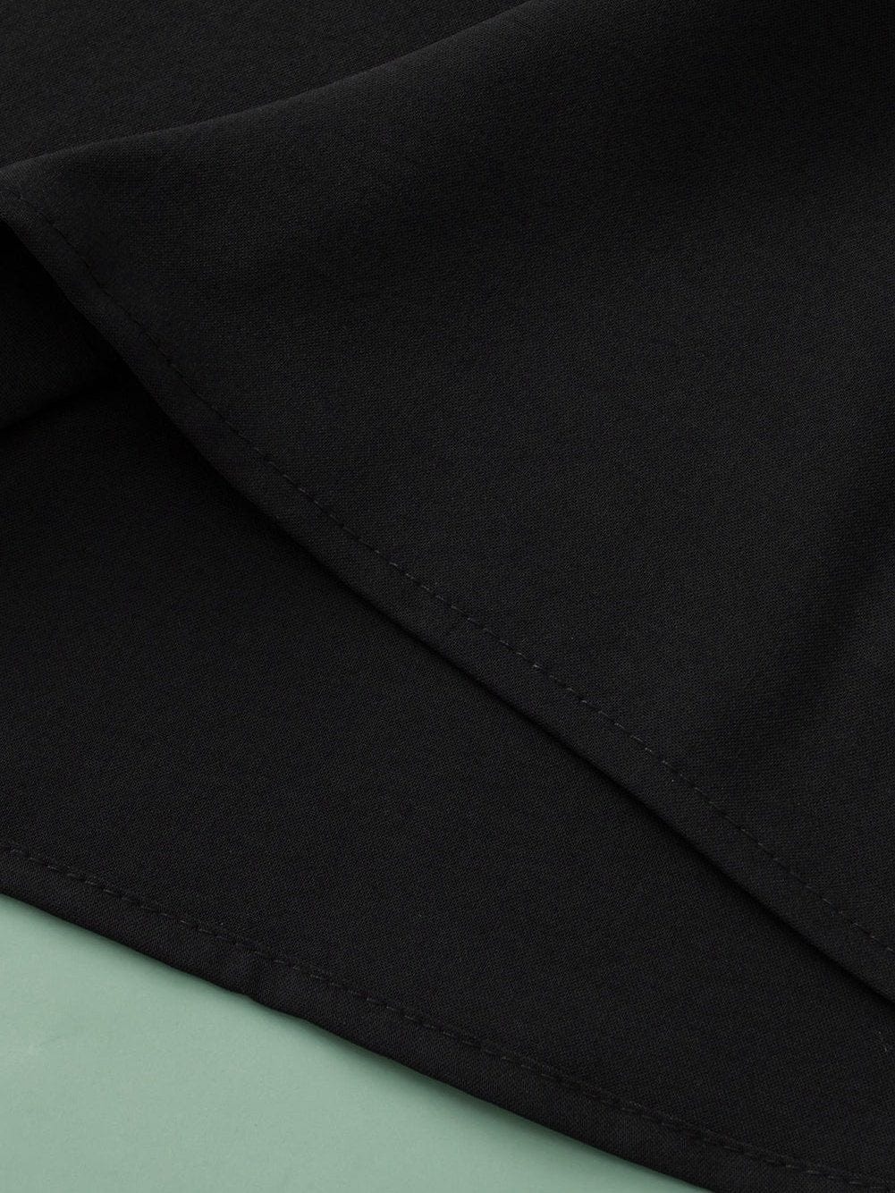 Glittering Black Sequin Flutter Sleeve V-Neck Top