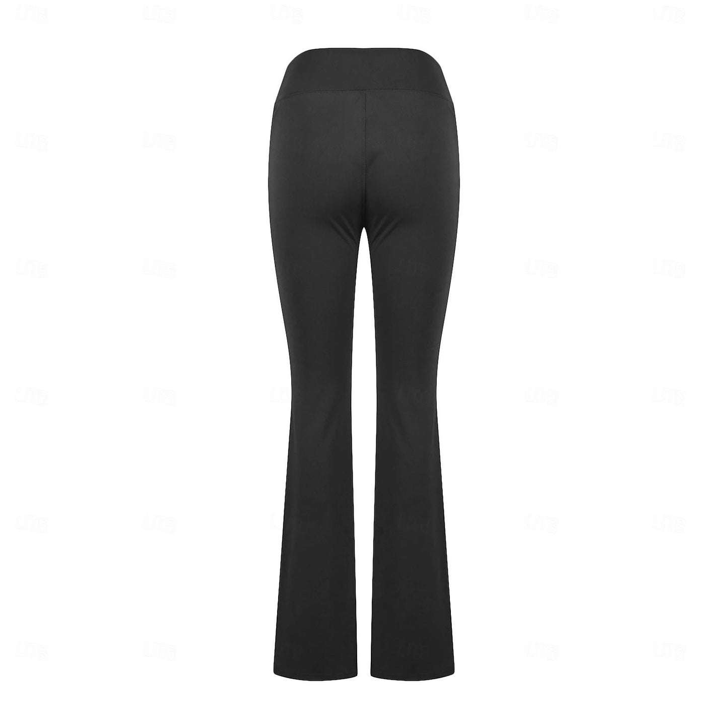 Women's Pants Trousers Polyester Plain Black White Casual Daily High Waist Full Length Daily Wear Going out Spring &  Fall