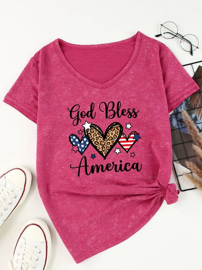 God Bless America Vintage Mineral Wash Graphic Tee