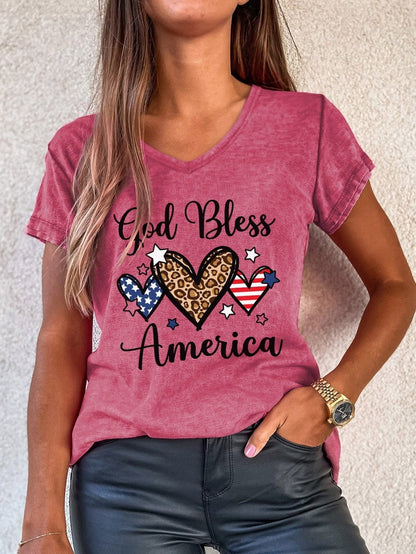 God Bless America Vintage Mineral Wash Graphic Tee