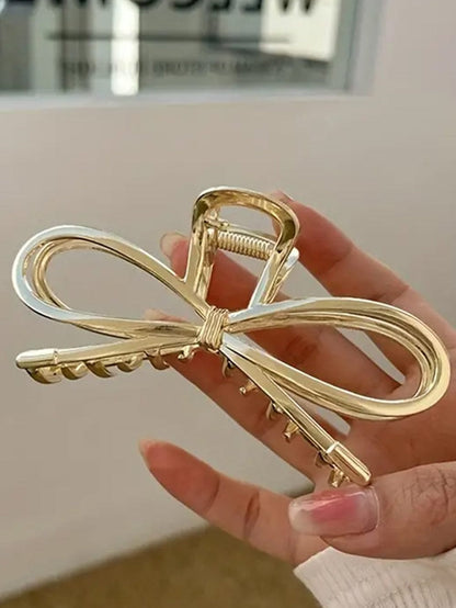 Gold Bowknot Shape Claw Clip