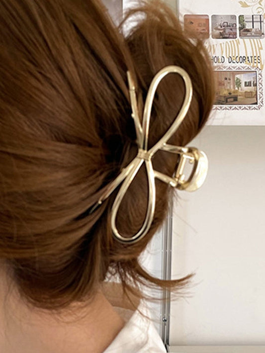 Gold Bowknot Shape Claw Clip