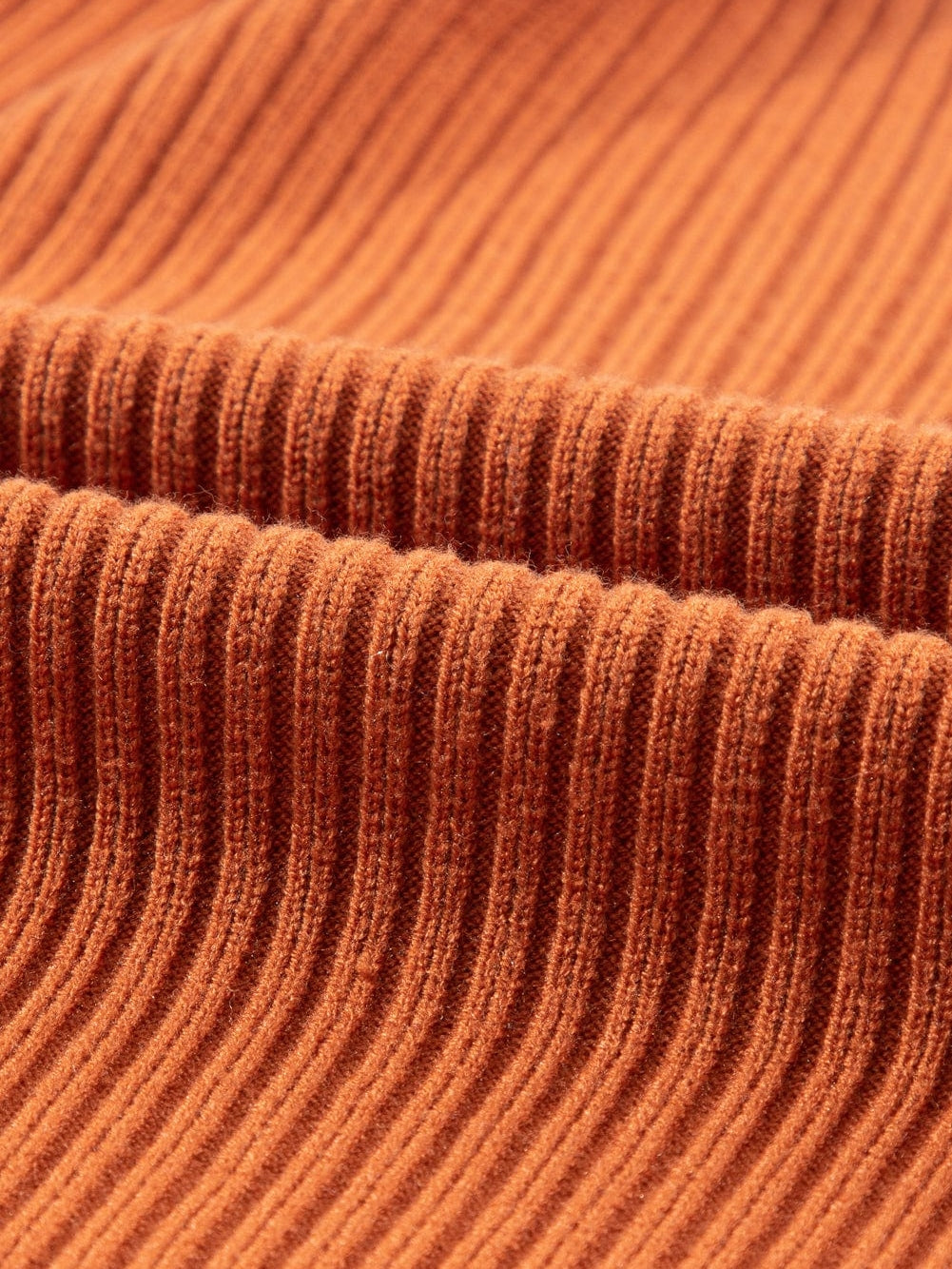 Golden Ember Ribbed Knit Short Sleeve Sweater with Patch Pocket