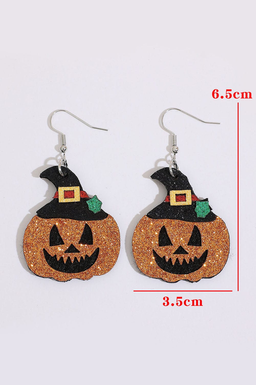 Golden Glow Halloween Pumpkin Drop Earrings