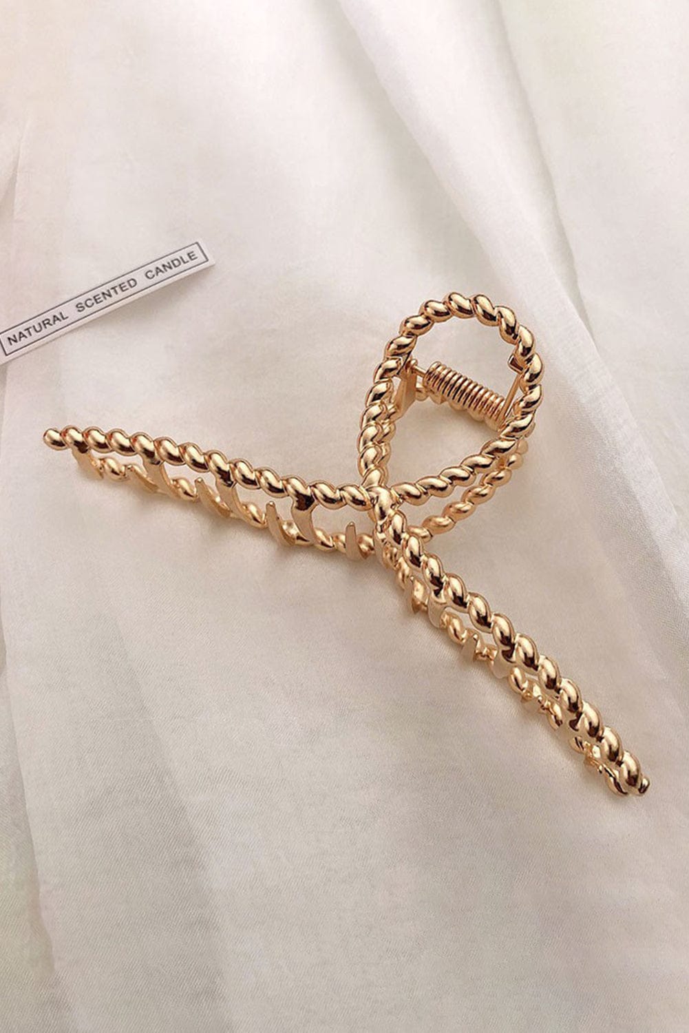 Golden Twisted Oversized Alloy Hair Clip