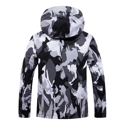 Men's Women's Hoodie Jacket Ski Jacket Outdoor Winter Thermal Warm Windproof Breathable Detachable Hood Windbreaker Winter Jacket for Skiing Camping / Hiking Snowboarding Ski