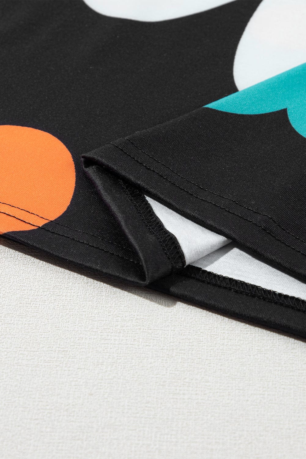 Graceful Black Floral Puff Sleeve Tee