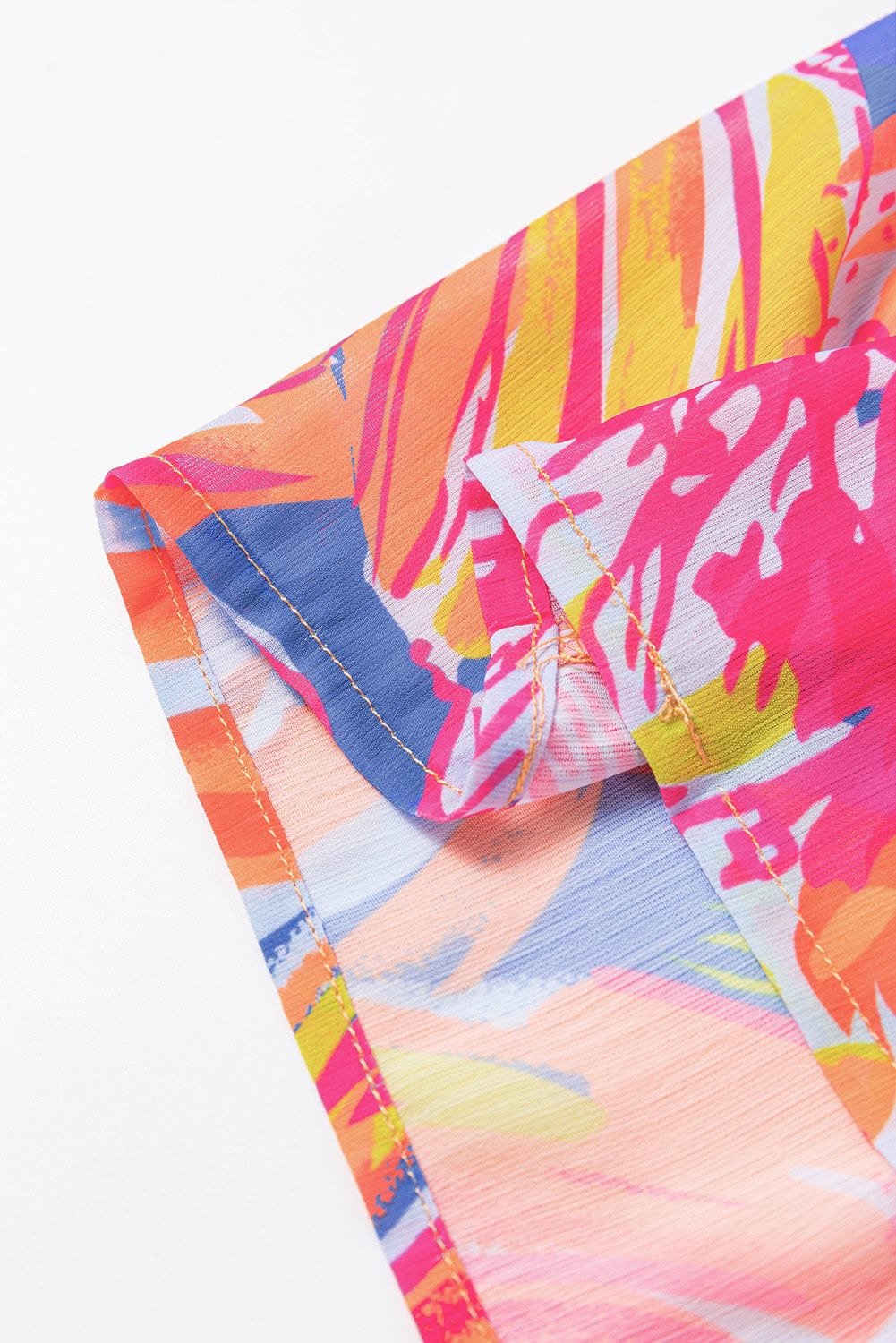 Graffiti Print Button-Up Romper with Vibrant Multicolor Design