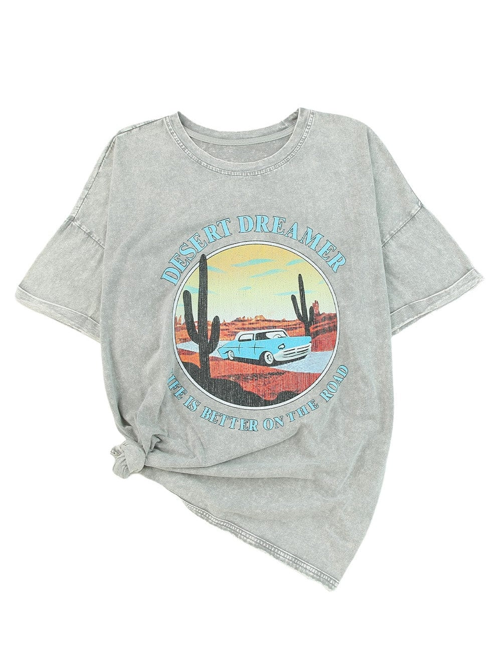 Graphic Desert Dreamer Mineral Wash Western Tee