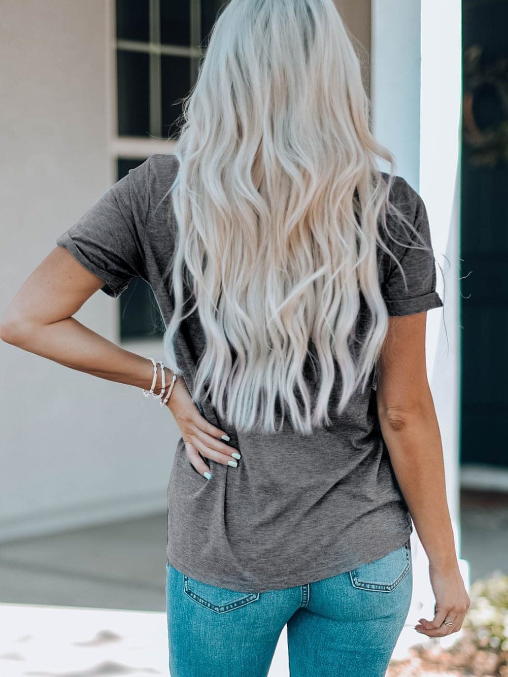 Grateful & Kind Messy Vibes Gray Tee