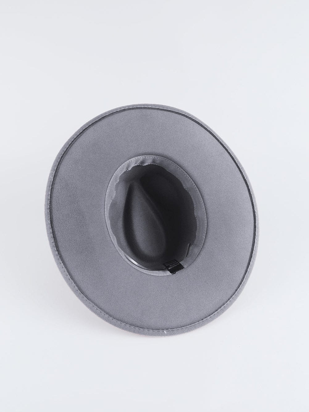 Gray Aztec Embroidery Retro Flat Fedora Hat