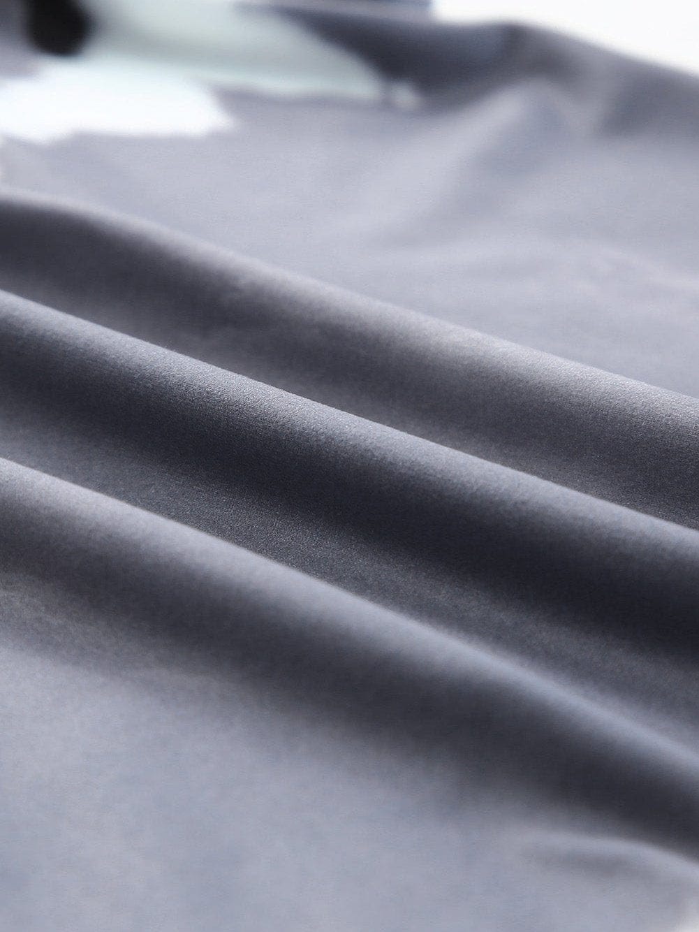 Gray Leopard Tie Dye V-Neck Casual Top