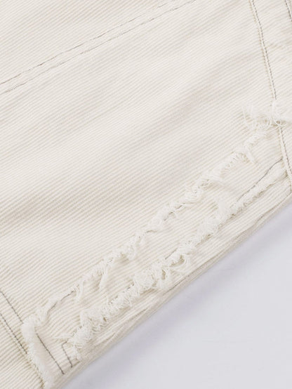 Gray Ombre Long Sleeve Distressed Denim Shirt Dress