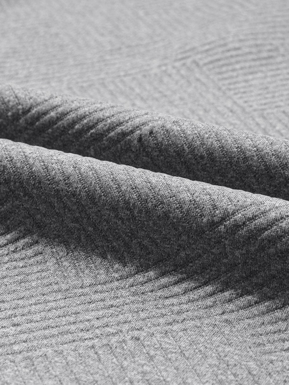 Gray Ribbed Hooded Mini Dress with Kangaroo Pocket