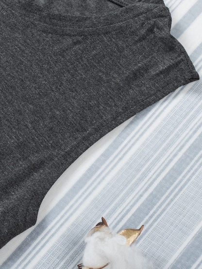 Gray Sleeveless Loose Fit Tank Top