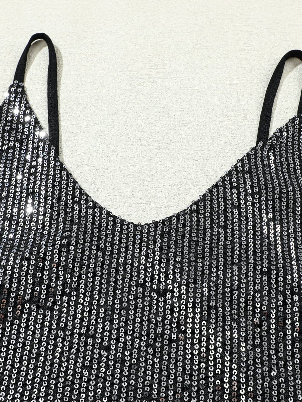 Gray Sparkling Sequin Tank Top