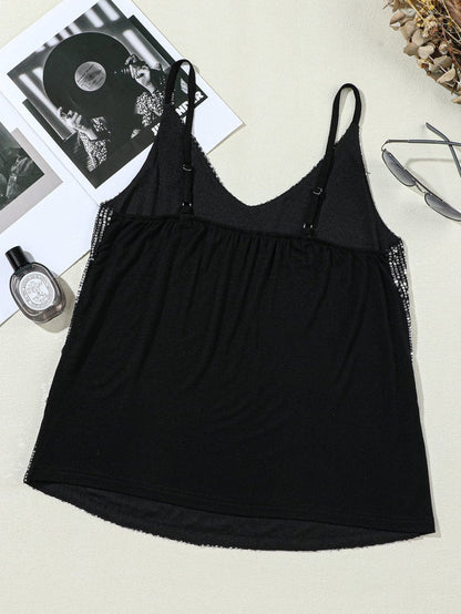 Gray Sparkling Sequin Tank Top